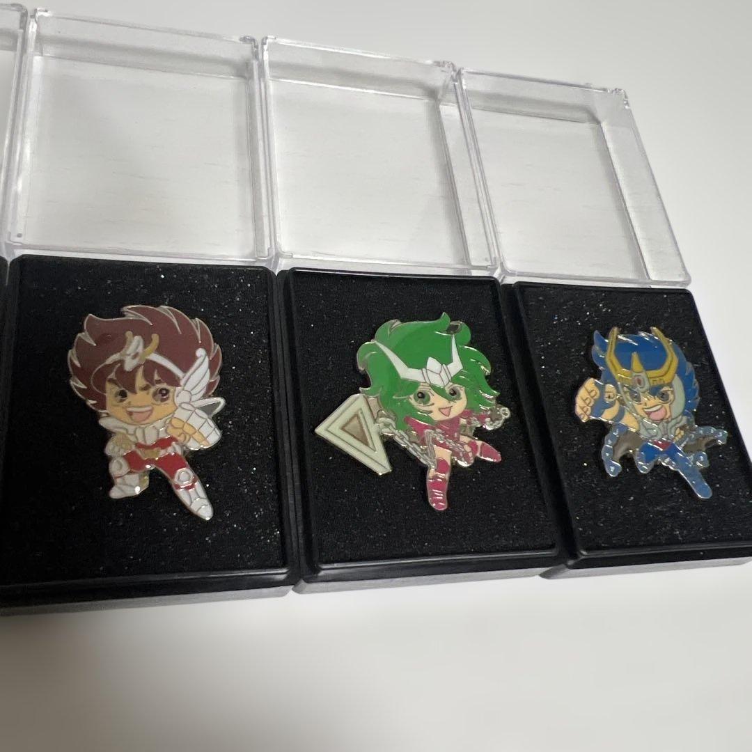 聖闘士星矢 ピンズ 5点フルセット 青銅聖闘士 ケース入り 当時物