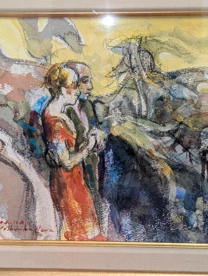 美術品　絵画　水彩　ガッシュ8号M型　和田義彦
