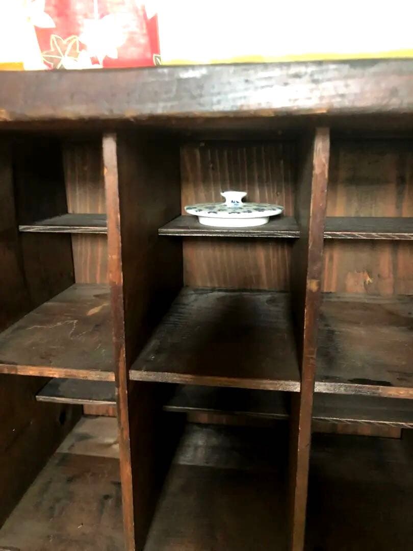 明治〜大正 骨董【職人手製】蕎麦猪口　食器棚 木製棚