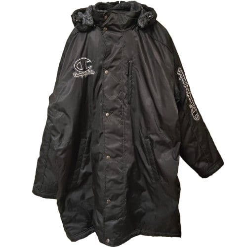 美品 Champion ベンチコート 2way　フード ボア サッカー 野球