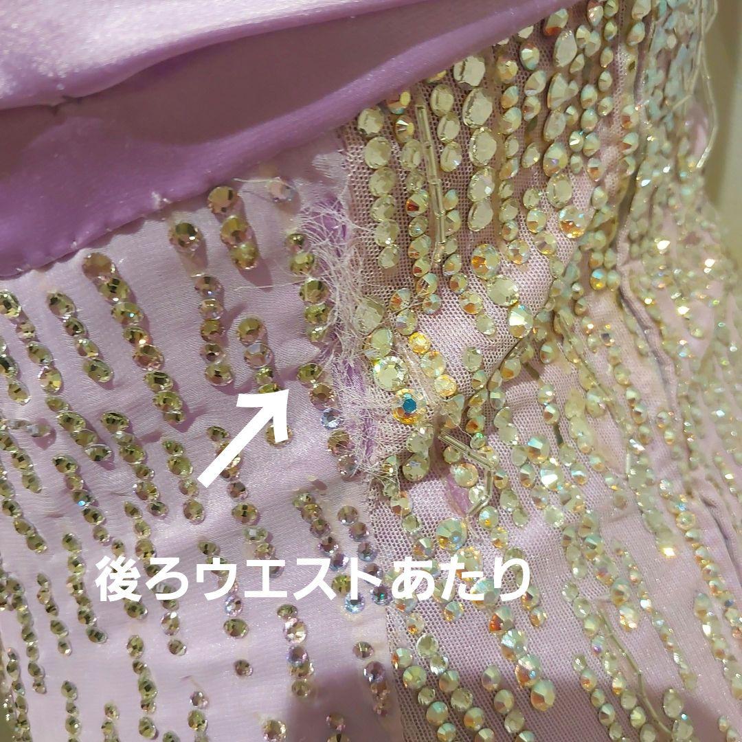 社交ダンス　スタンダードドレス　 スワロフスキー使用　シルエット綺麗