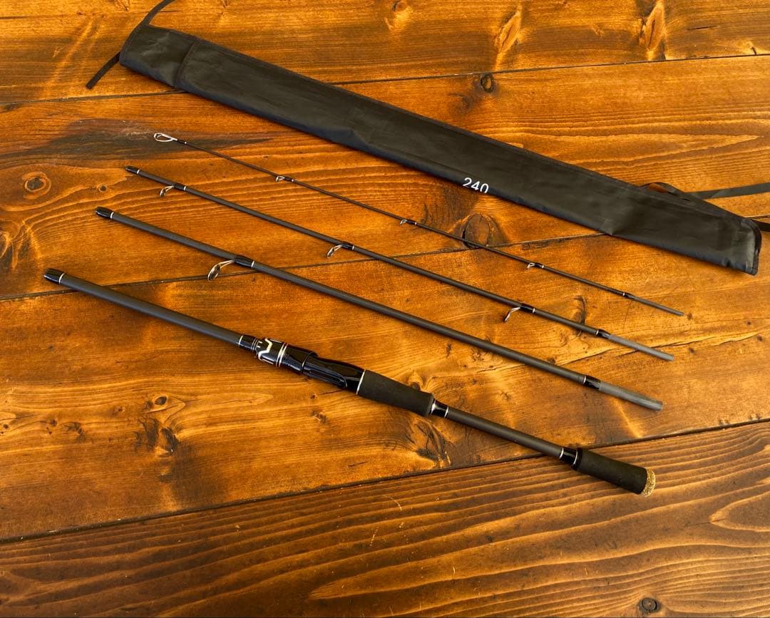 スピニングロッド　カーボンロッド　8ft 240cm パックロッド　エギング