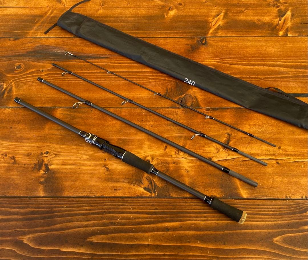 スピニングロッド　カーボンロッド　8ft 240cm パックロッド　エギング