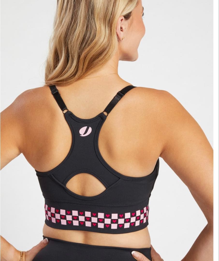 新品❗️ ジャザサイズ　ブラトップSサイズ　ブラック　ピンクロゴ