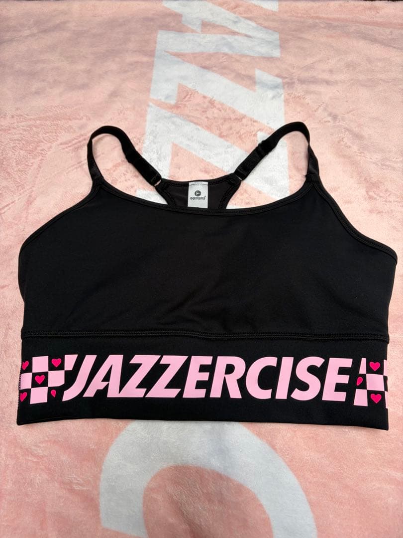 新品❗️ ジャザサイズ　ブラトップSサイズ　ブラック　ピンクロゴ