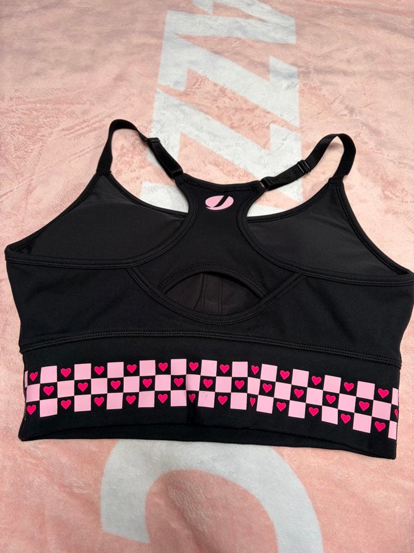新品❗️ ジャザサイズ　ブラトップSサイズ　ブラック　ピンクロゴ