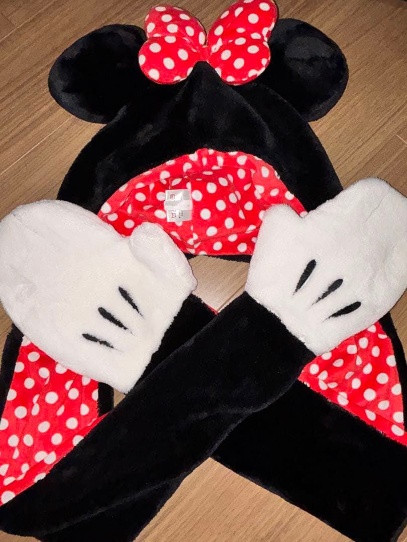 ミニーマフラー　ファンキャップ ディズニー ヘアピン セット