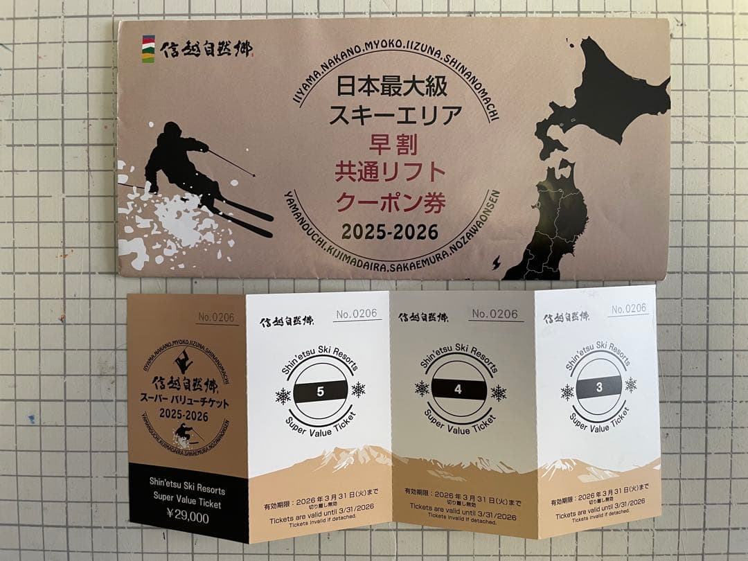 【スキー/スノーボード】信州自然郷スーパーバリューチケット3枚【早割チケット】