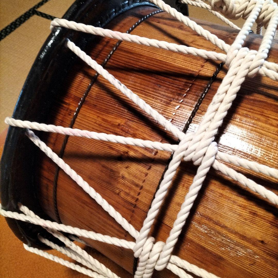 2尺長桶胴太鼓　時代物　中古品①