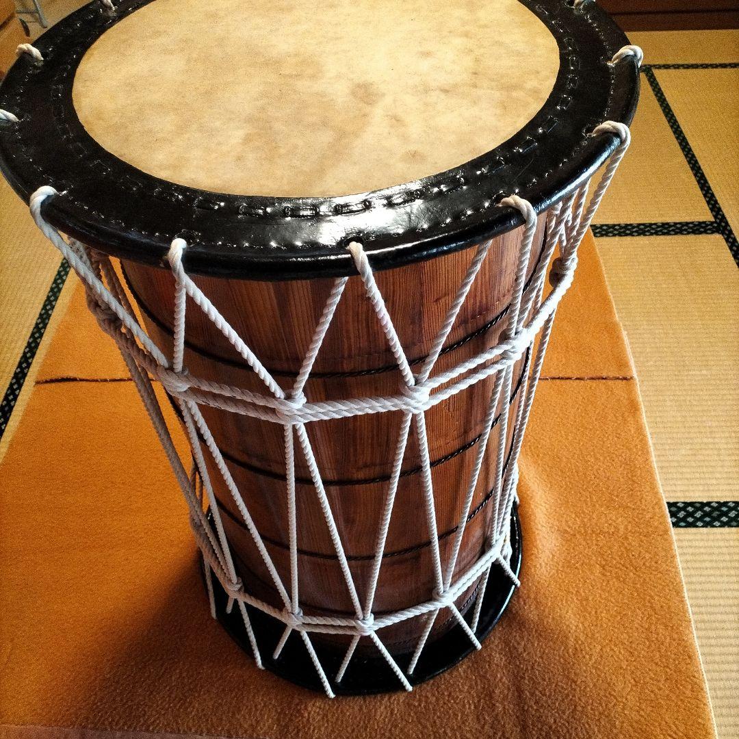 2尺長桶胴太鼓　時代物　中古品①