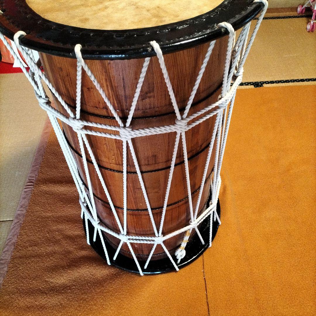 2尺長桶胴太鼓　時代物　中古品①