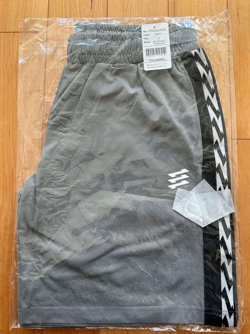 新品　XL エゴザル　EGOZARU ショートパンツ　バスパン　グレー