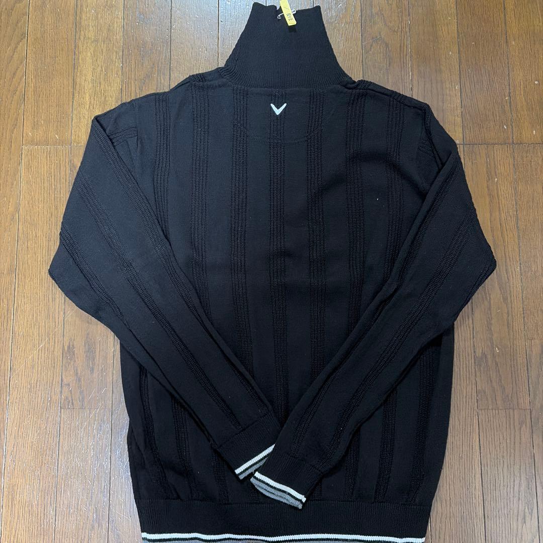 【中古美品】callawayキャロウェイ タートルネックセーター 3Lブラック系
