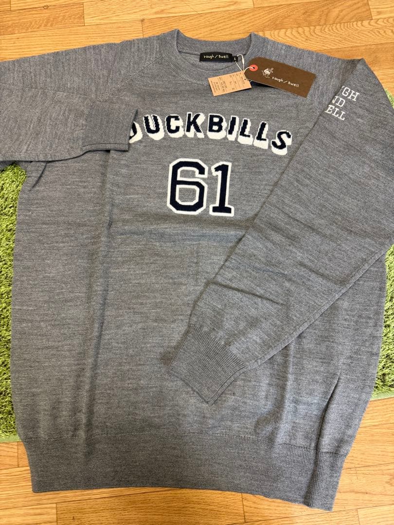 新品正規品【ROUGH&SWELL/L】クルーネックニット長袖セーターウール