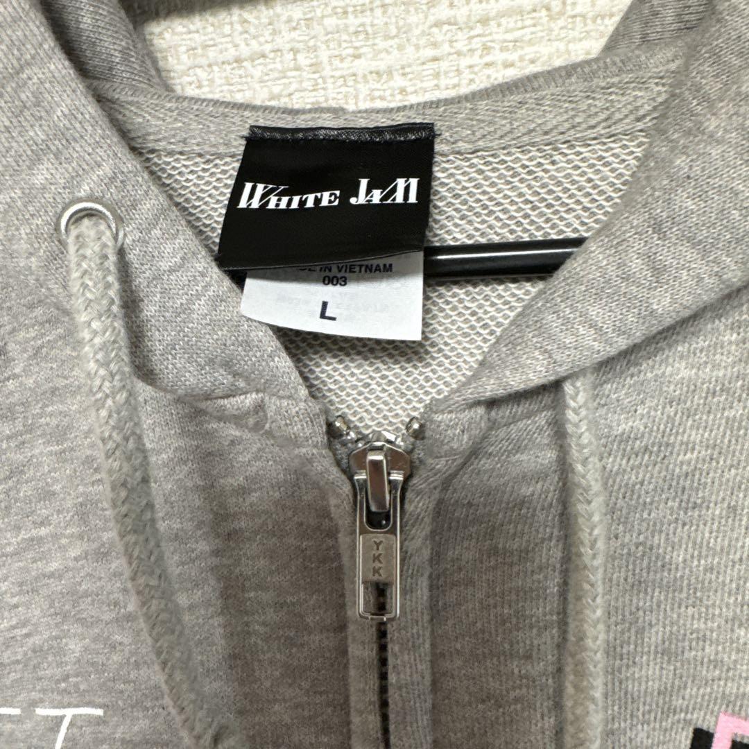WHITE JAM 2026池袋サンシャイングzip HoodieパーカーL