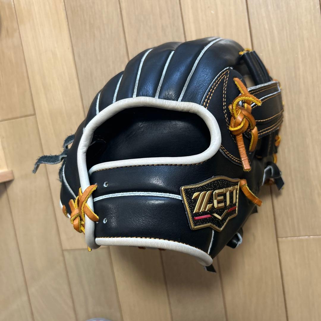 ZETT プロステイタス 中村奨吾モデル軟式グローブ 黒/タン