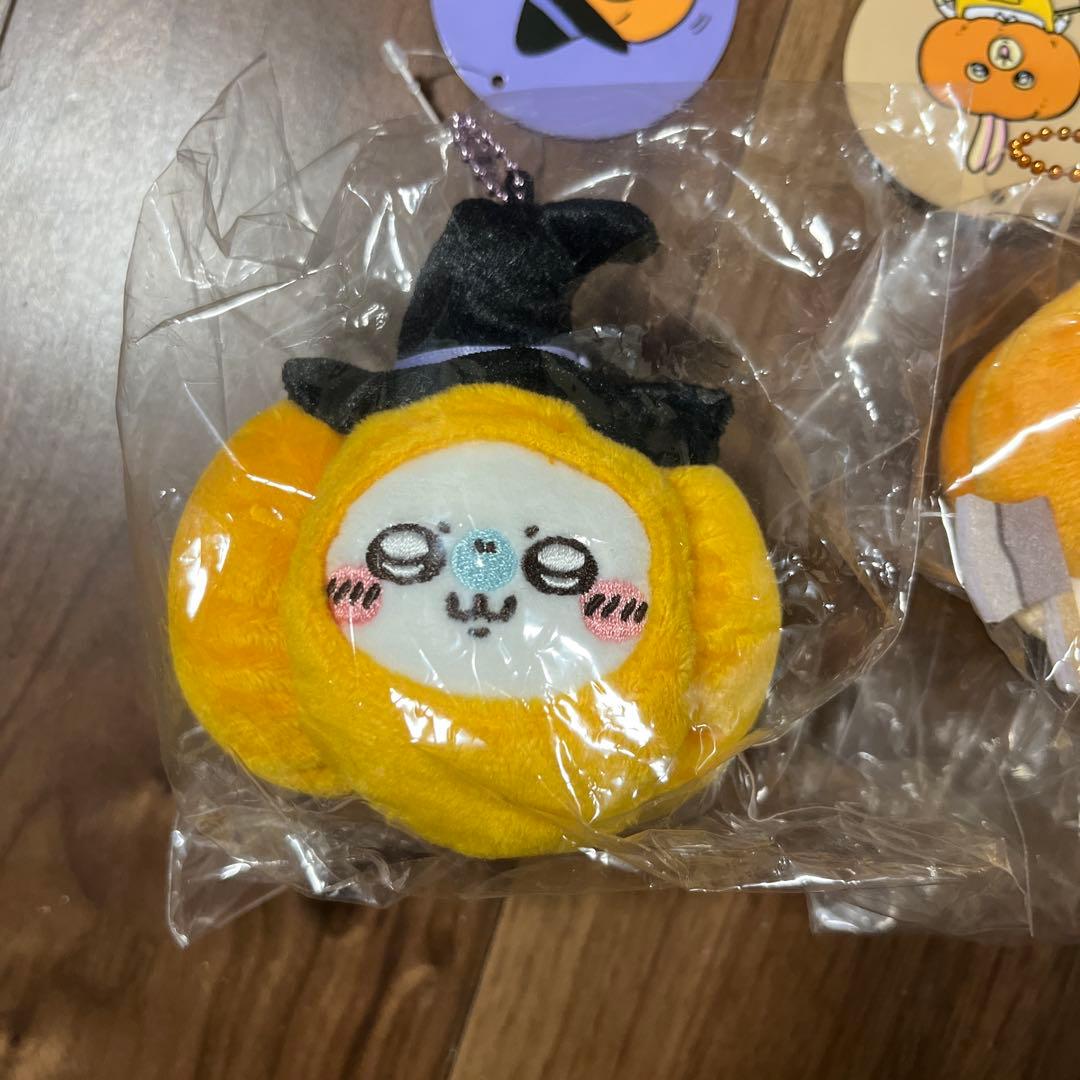 ちいかわマスコット　ハロウィンかぼちゃなうさぎ　×モモンガのセット