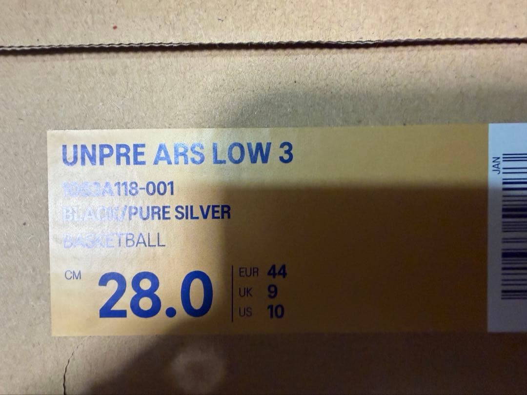 28 ballaholic Asics Unpre Ars Low 3 黒