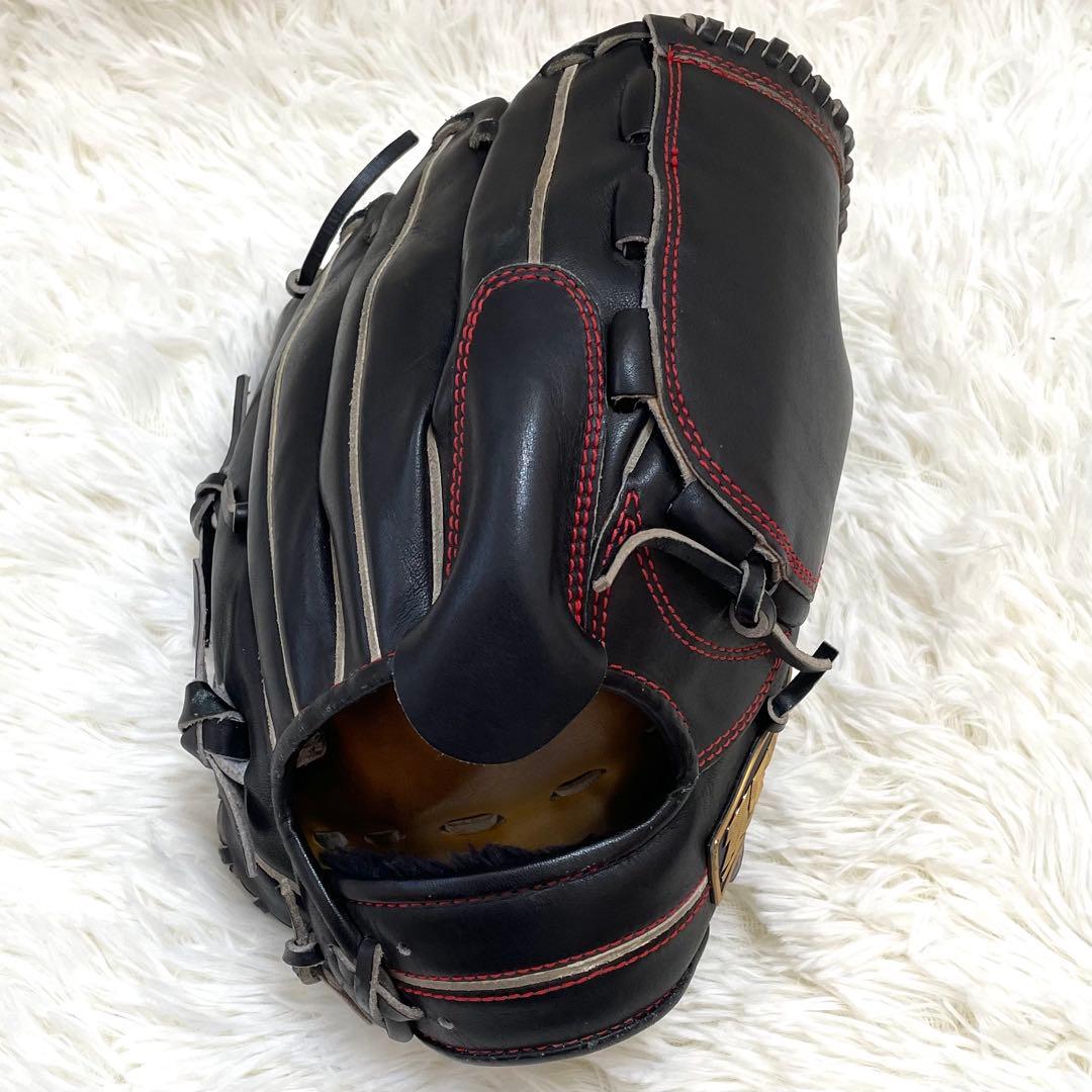 美品 軟式 グラブ ネオステイタス 投手用 ブラックBRGB31811-右投用