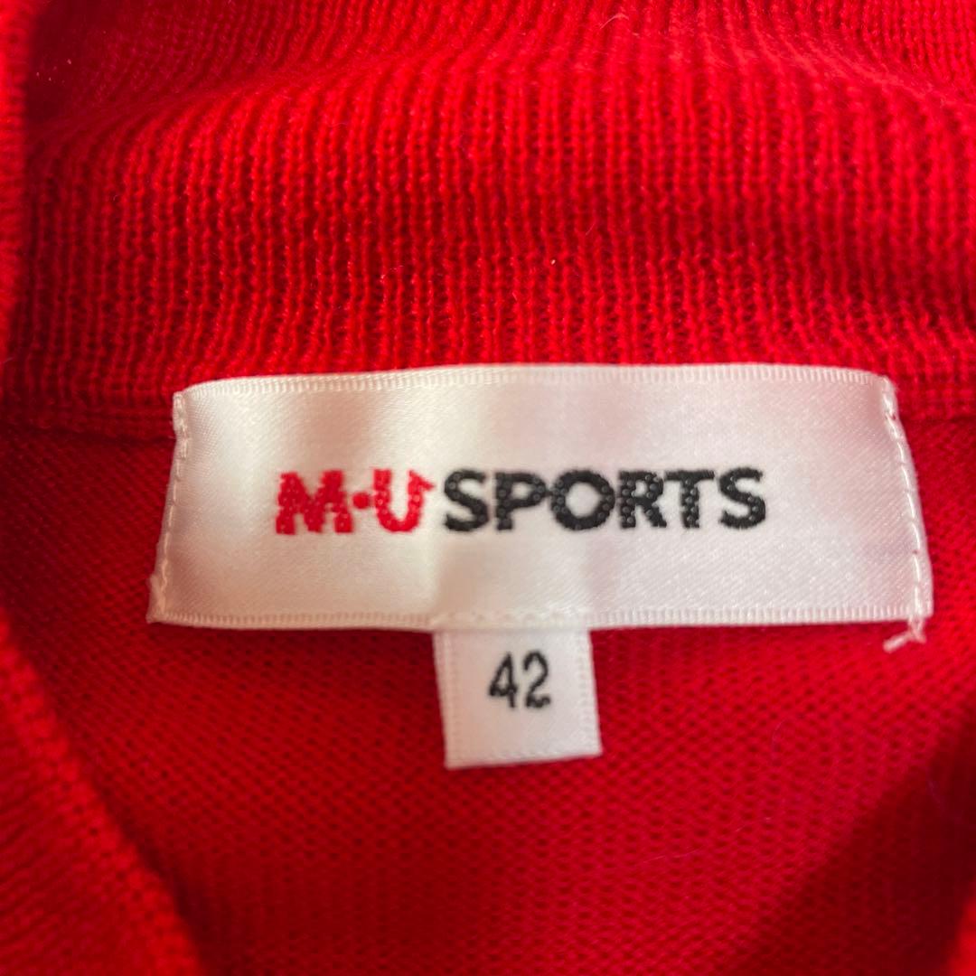 美品M-U SPORTS レディースゴルフウェア　赤 セーター