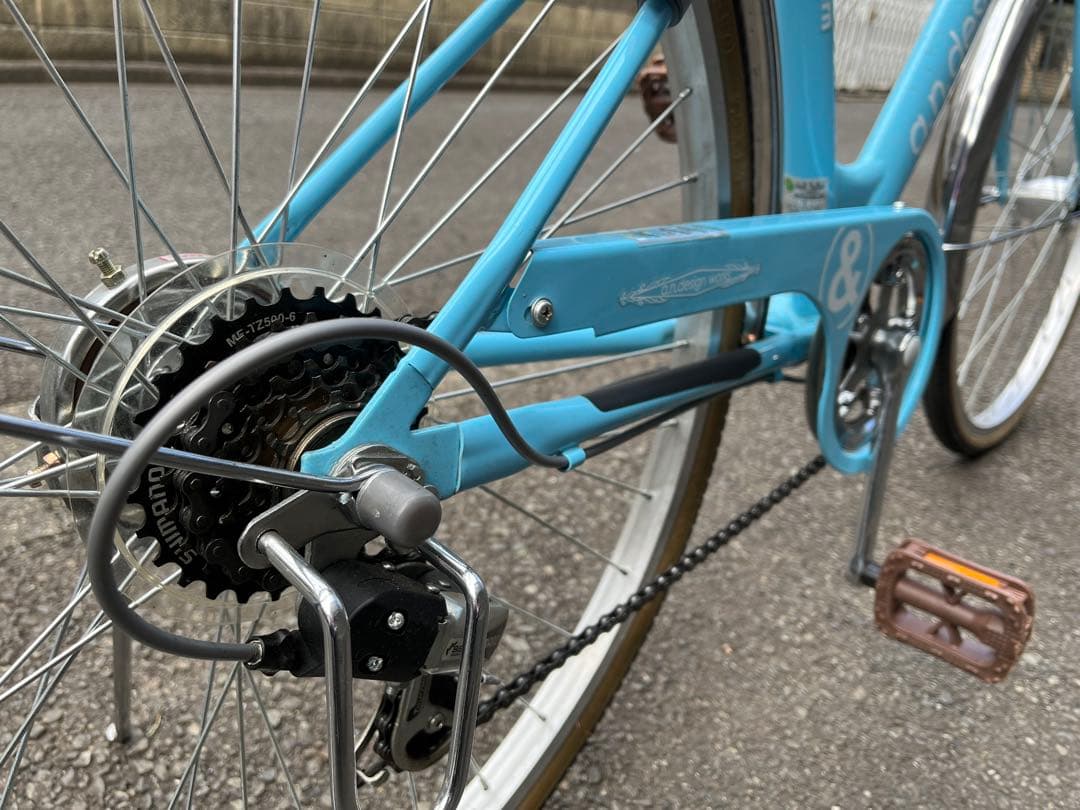 自転車　26インチ　ライトブルー　中古【引取限定】