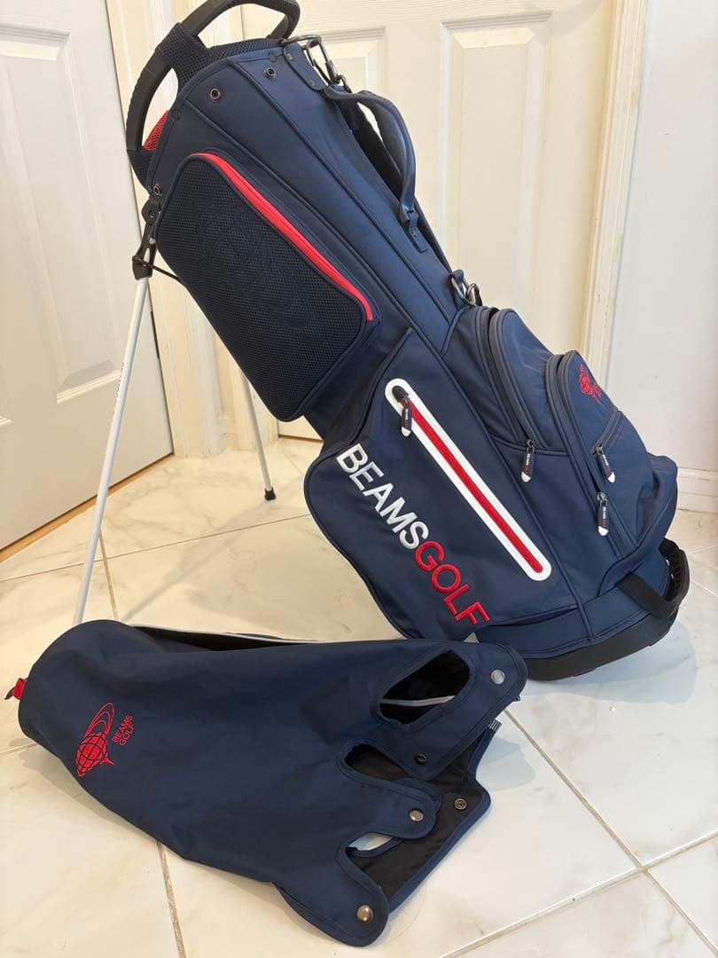 BEAMS GOLF スタンドキャディバッグ3 ネイビー