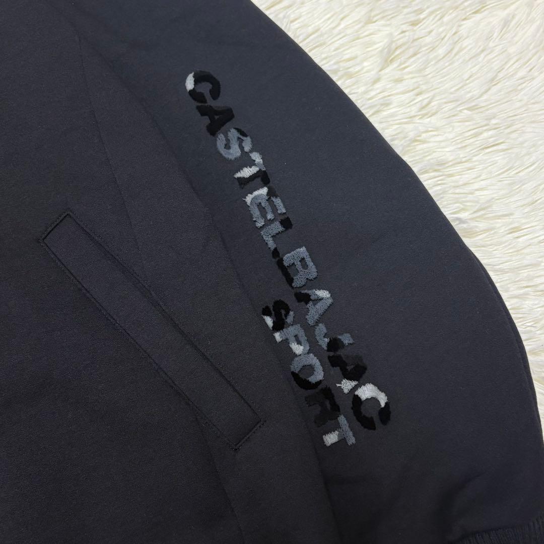 美品 カステルバジャック トラックジャケット ロゴ ジャージ ブラック XL