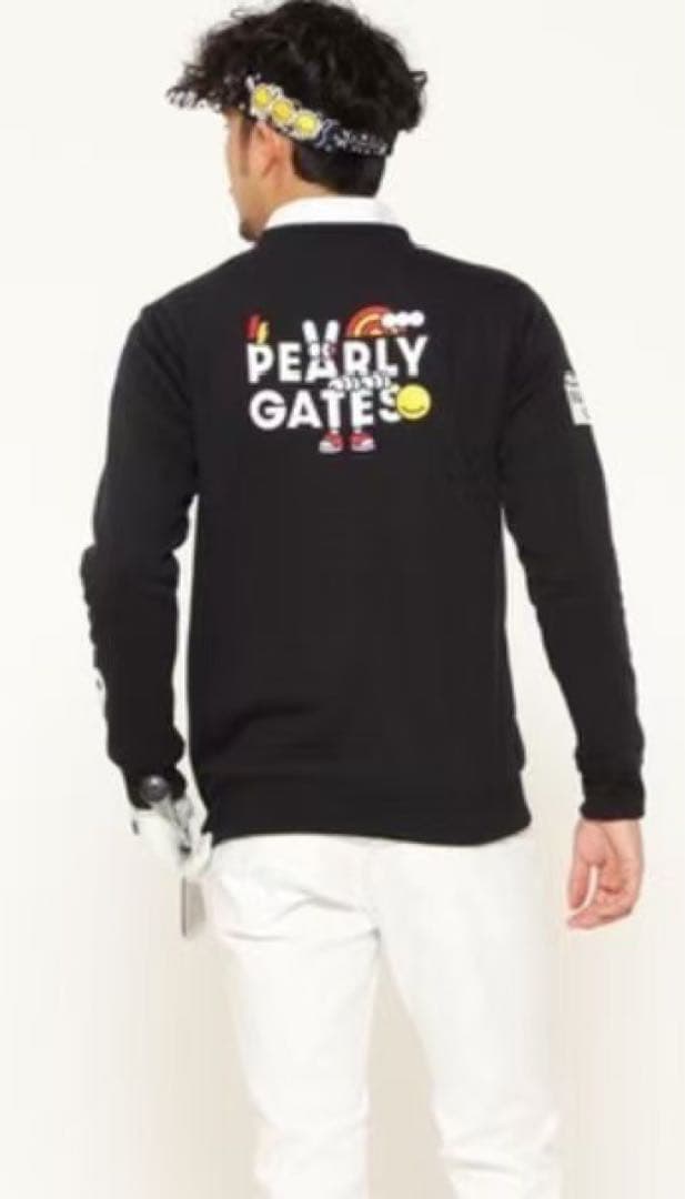新品 正規品 パーリーゲイツ どうしちゃったPGスウェット 紺 サイズ4