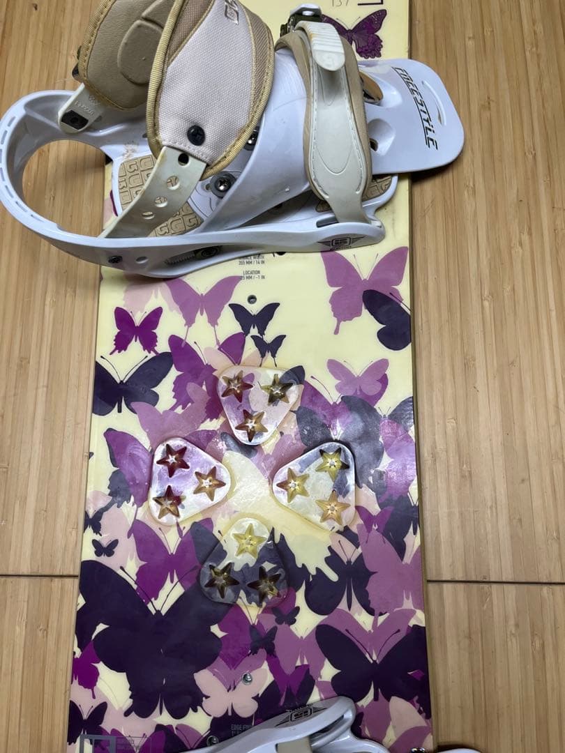 BURTON　キッズスノーボードセット　137cm　バートン　バイン付3点セット