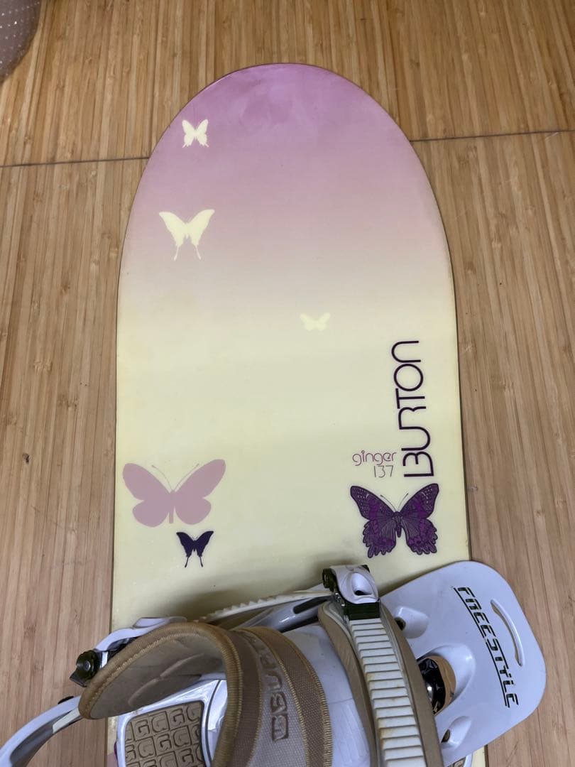 BURTON　キッズスノーボードセット　137cm　バートン　バイン付3点セット