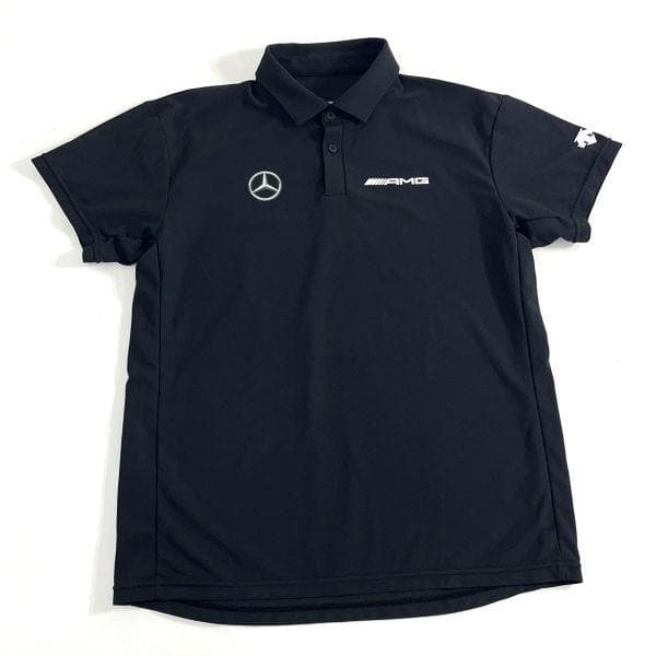 【美品】DESCENTE メルセデスベンツ コラボ ポロシャツ AMG 黒 M