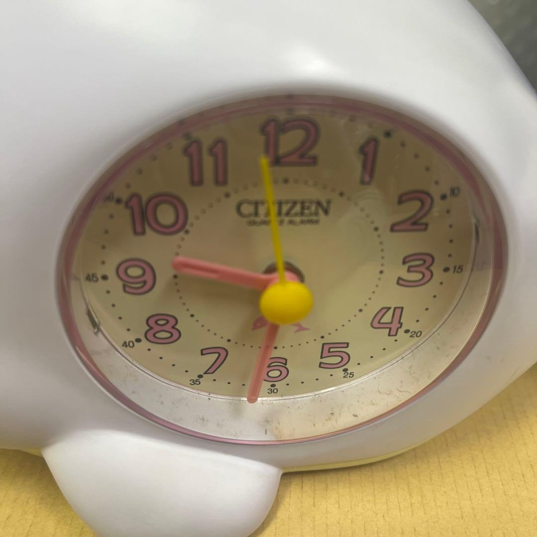 【昭和レトロ】起きてイルカ　目覚まし時計　 ピンク♫ シチズン　当時物