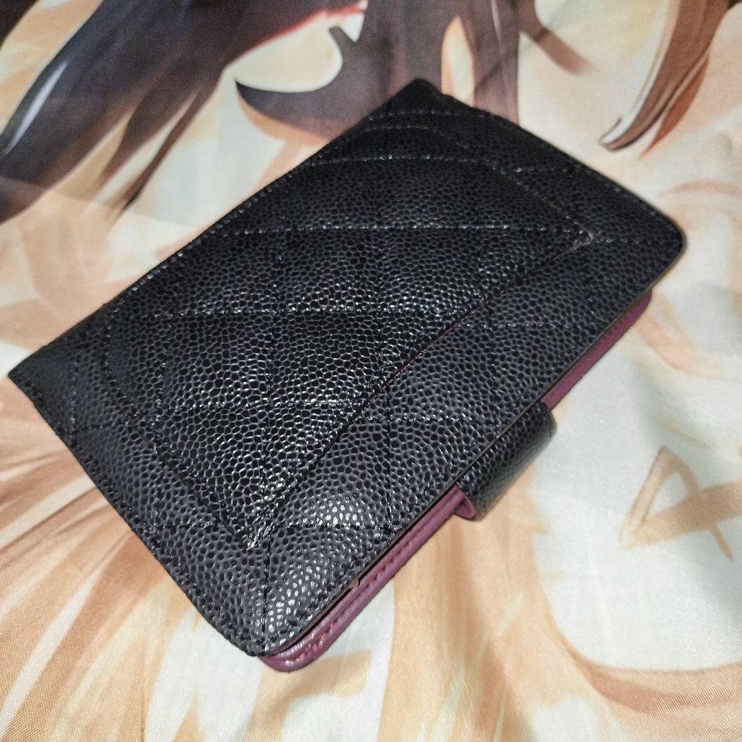 【新品・未使用】二つ折り財布 キャビアスキン シャネル ノベルティ