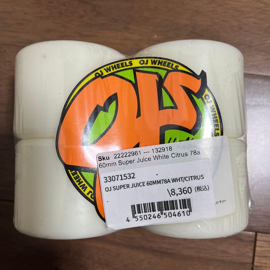 OJ WHEELS SUPER JUICE 60mm 78A ホワイト/シトラス