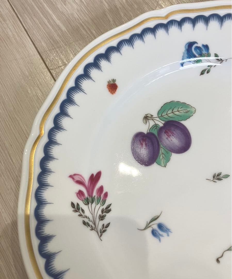美品 リチャードジノリ 丸皿 ケーキ皿 小皿 イタリアンフルーツ柄 2枚セット