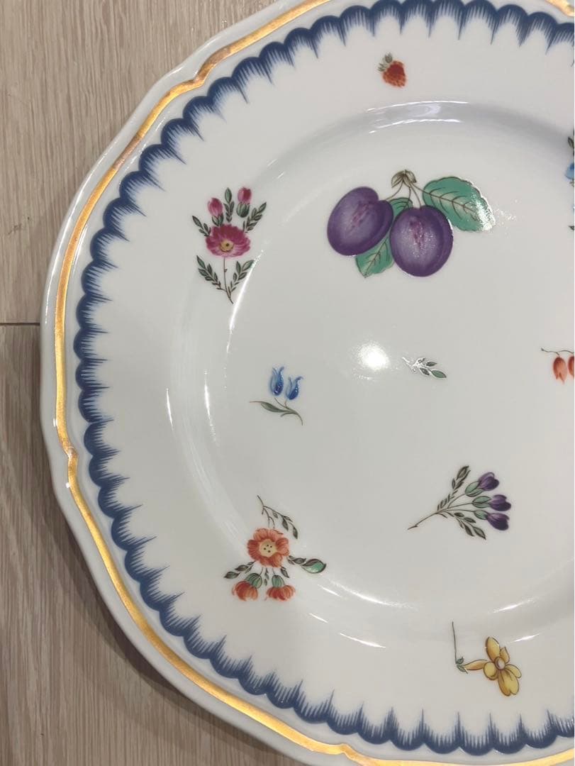 美品 リチャードジノリ 丸皿 ケーキ皿 小皿 イタリアンフルーツ柄 2枚セット