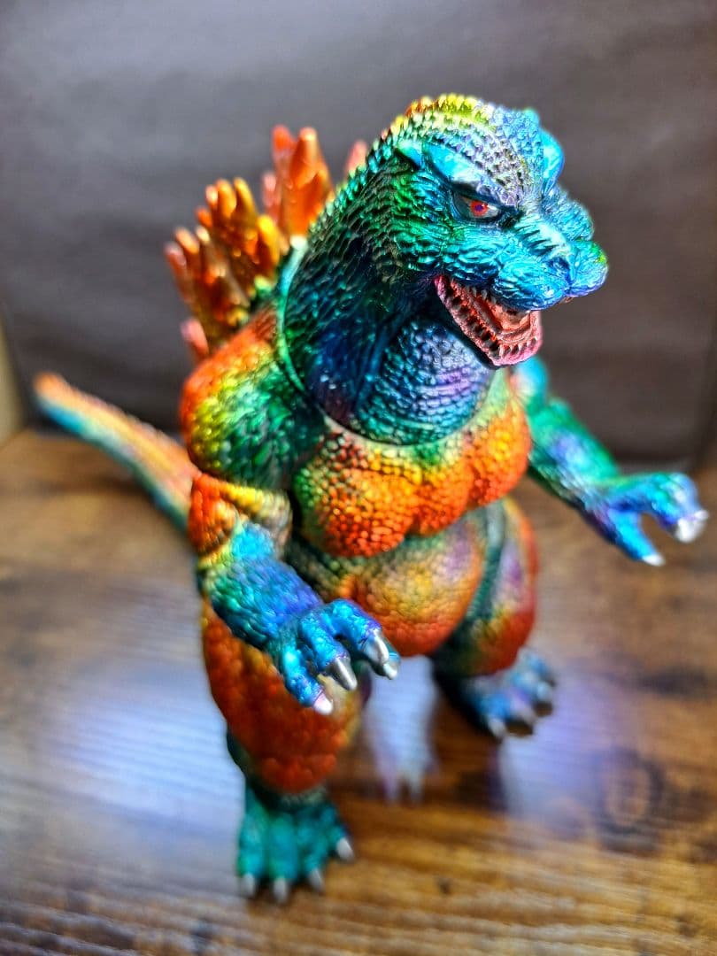 バーニングゴジラ　ソフビ　キャンディー塗装　リペイント