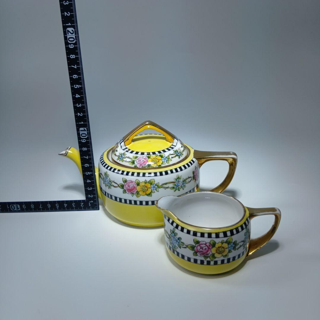 オールド、ノリタケ　カップ＆ソーサ6客　 ポット、クリーマーセット