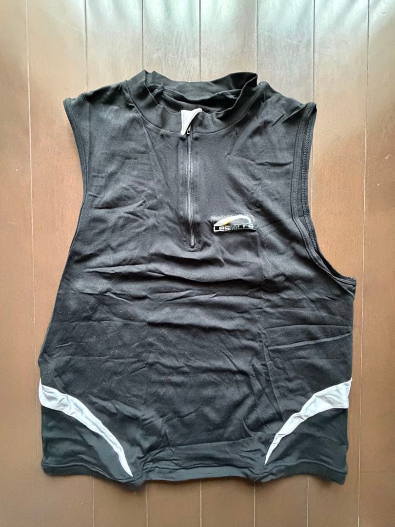 【美品】レスミルズ ロングパンツ+カットソー（黒×白）