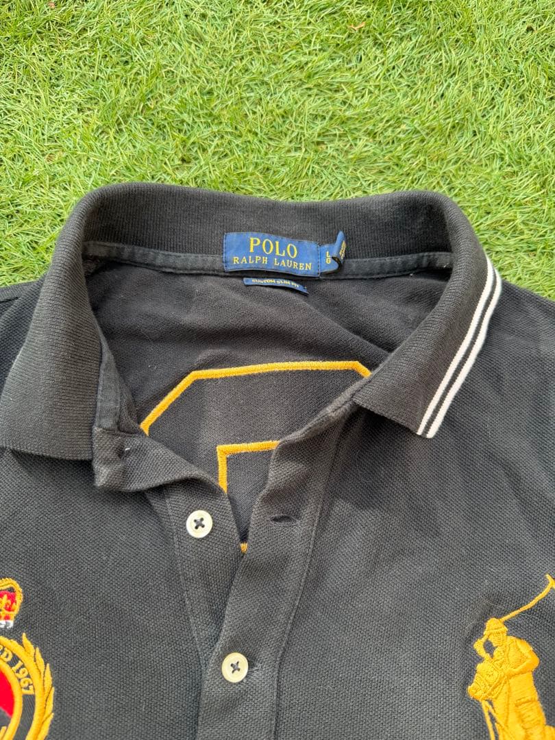 ポロ　ラルフローレン　POLO ラガーシャツ　ビックポニー　刺繍　金糸