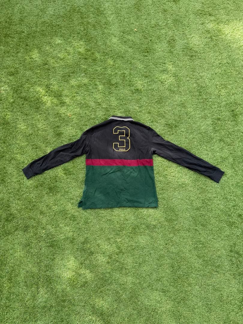 ポロ　ラルフローレン　POLO ラガーシャツ　ビックポニー　刺繍　金糸