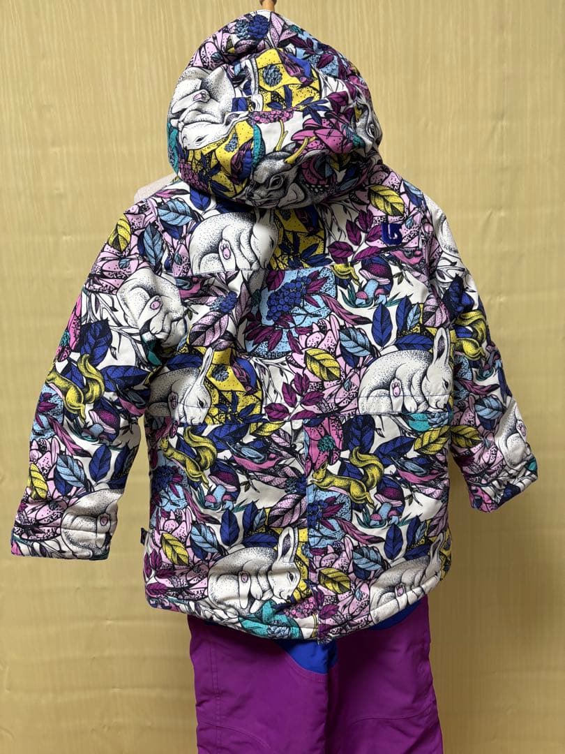 バートン　100 110スノーボードウェア　子供　キッズ BURTON ビブ　紫