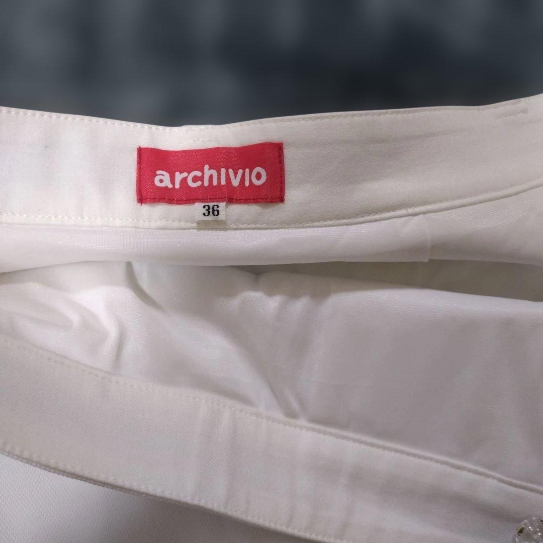 archivio UVカットスカート ホワイト/ピンク 36