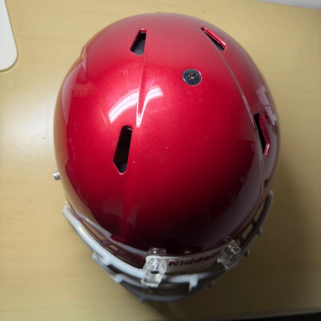 【超美品】Riddell アメリカンフットボールヘルメット　レッド　サイズM