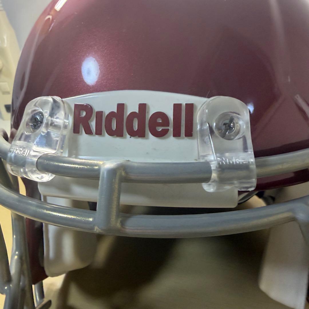 【超美品】Riddell アメリカンフットボールヘルメット　レッド　サイズM
