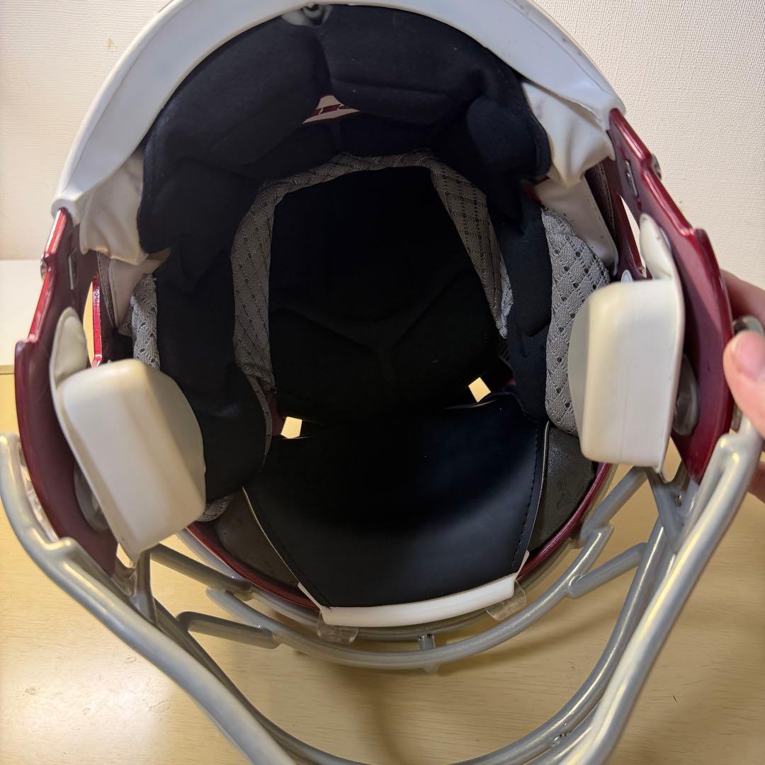 【超美品】Riddell アメリカンフットボールヘルメット　レッド　サイズM