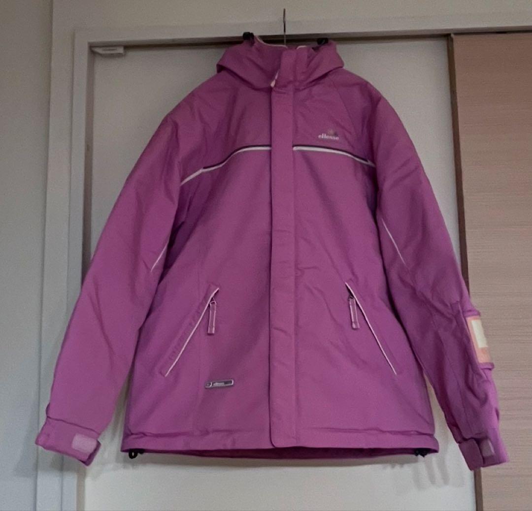 ellesse スキーウェア 上下セット ピンク ベージュ グローブ付き