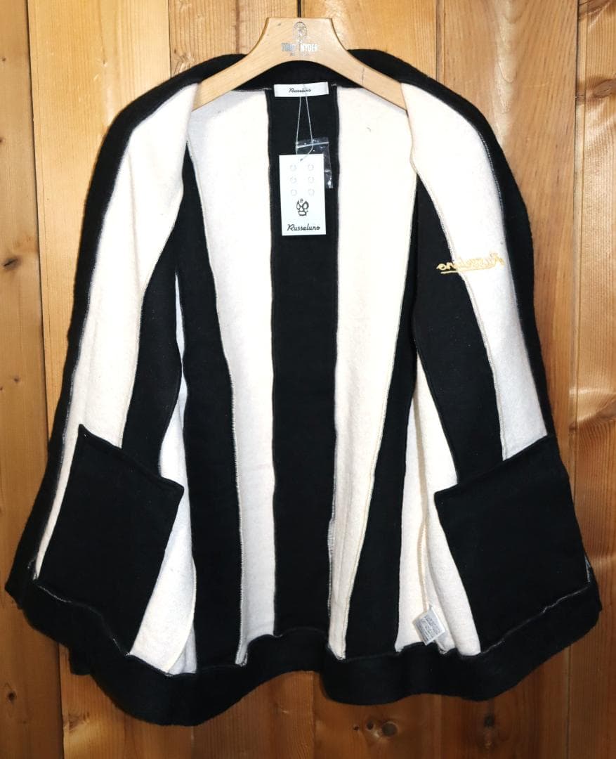 新品 Russeluno ワイドストライプ カーディガン (5/L)　Ⓗ