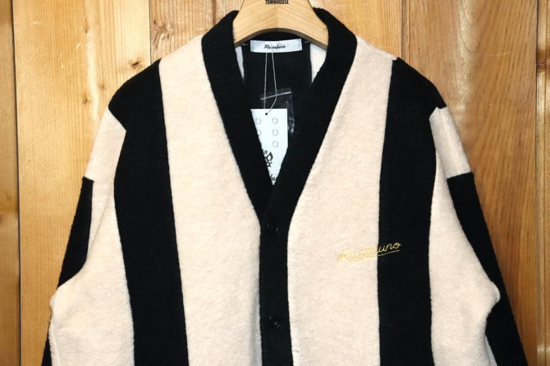 新品 Russeluno ワイドストライプ カーディガン (5/L)　Ⓗ