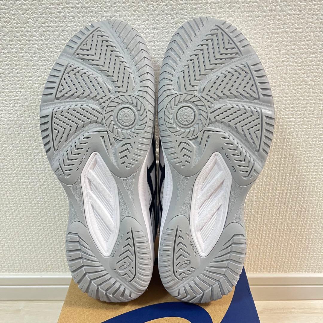asics アシックス アップコート 6 GS ホワイト ブラック 25.0㎝